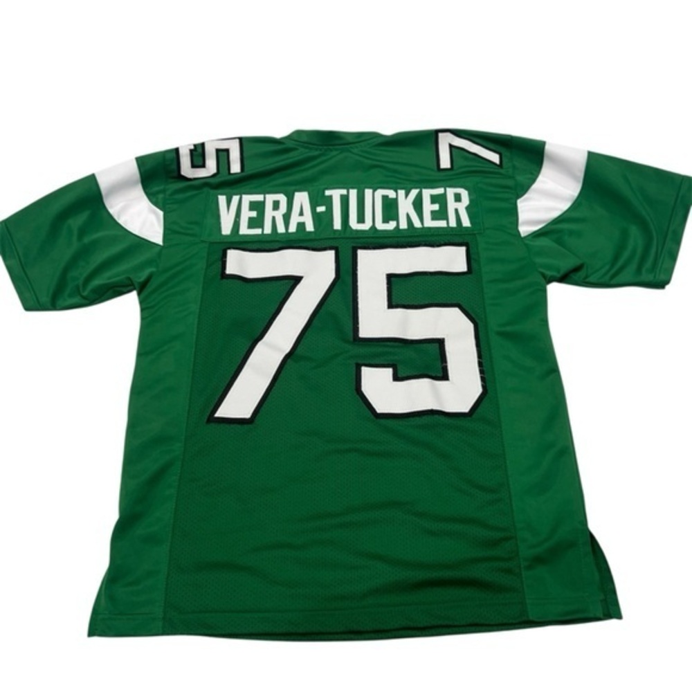 New York Jets football jersey with the name VERA-TUCKER